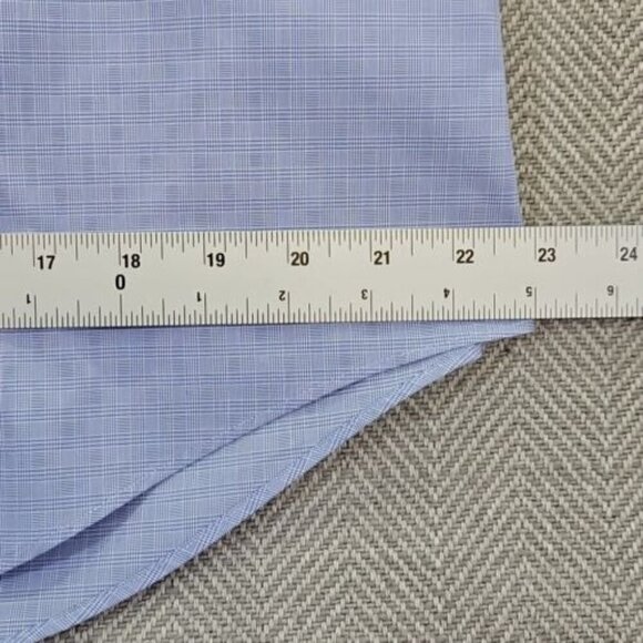 Wilkes & Riley Button Up Spread Collar Shirt Men's Size 16 x 34 Blue 100% Cotton - Picture 12 of 14